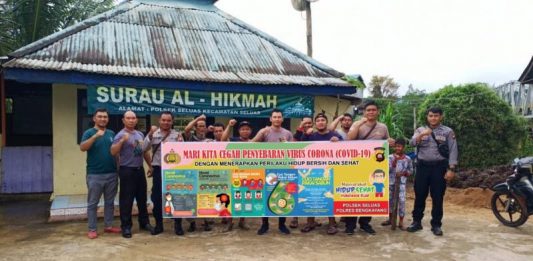 Polsek Seluas Ambil Bagian Sosialisasikan Pencegahan Virus Corona