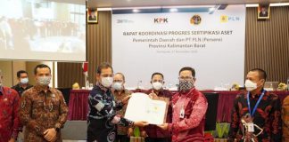 Saling Sinergi dan Lindungi Aset, PLN, BPN, dan KPK Terbitkan 124 Sertipikat Tanah di Kalbar