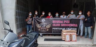 Komunitas Honda PCX Club Pontianak Gelar Bakti Sosial