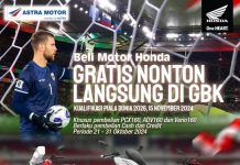 Beli Motor Honda di Kalbar bisa Gratis Nonton Langsung Timnas Indonesia di Jakarta