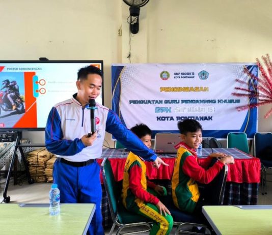 Asmo Kalbar tanamkan Budaya #Cari_aman ke Siswa SMPN 13 Pontianak