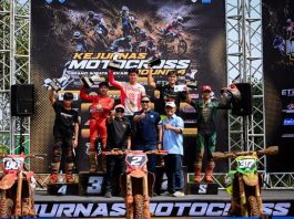 Raih Podium Perdana, Valrossi dan CRF250R Melesat di Kejurnas Motocross Bekasi